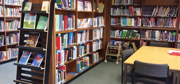 library shelves