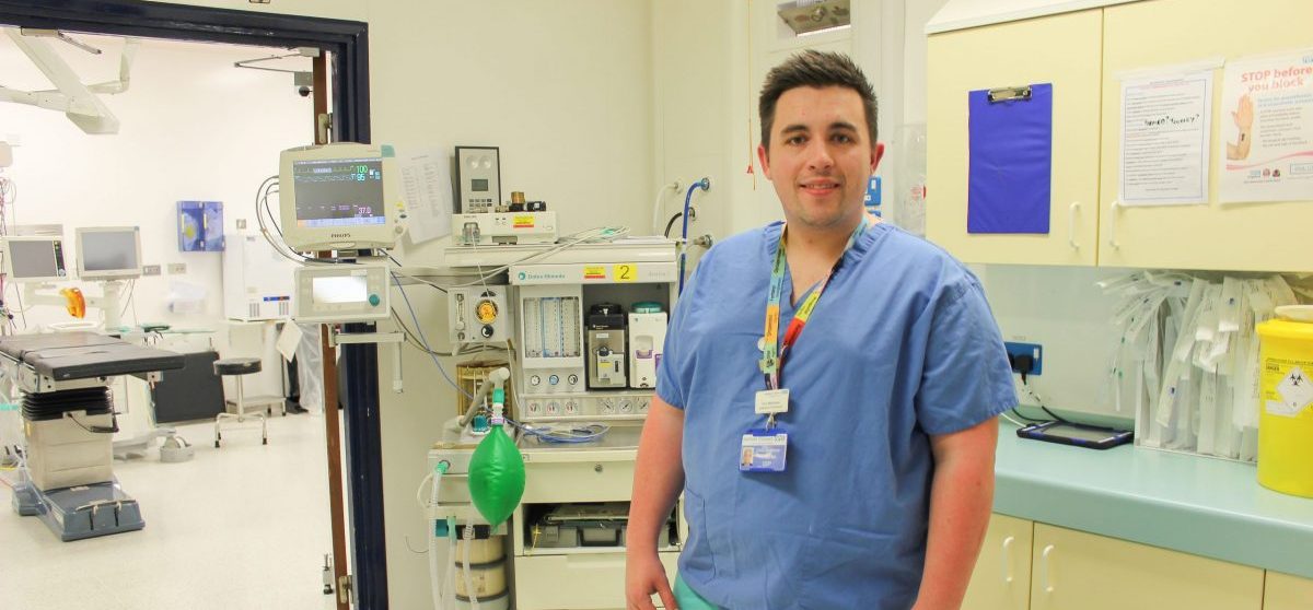 Theatre Practitioner standing in the operating theatre