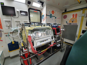 Incubator in ambulance
