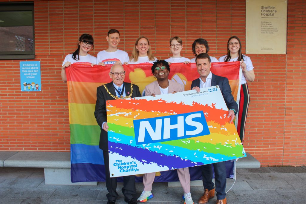 Rainbow team with Lord Mayor and Dr Ronx and CEO John Somers