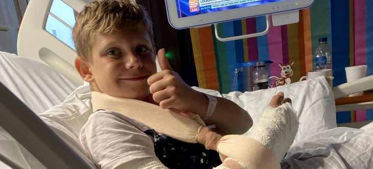 Tyler James’ story: a curiously bent arm and a trip on the Ambucopter!