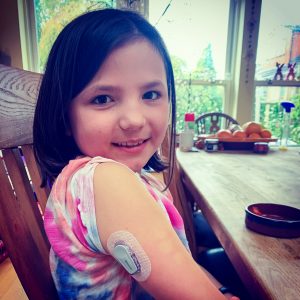 Charlie and her dexcom